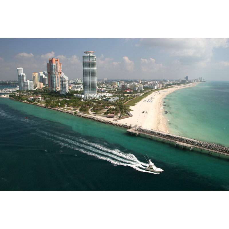 Miami Beach - No Frame Print on Canvas, 81cm H x 122cm W