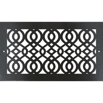 Metal Screw-in Floor Register. Duct Opening 4x12 (overall 6x14) - Arabic Design