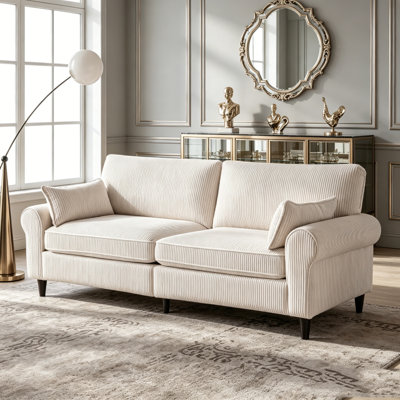 80.7" Corduroy Loveseat Sofa