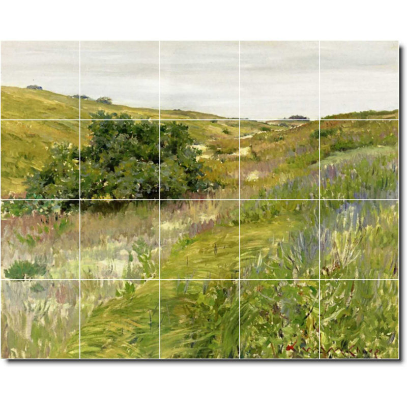 Carreau de céramique décorative 60 po x 48 po 12 po x 12 po, Paysage 01555