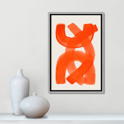 «Orange Strokes Print» par Haniff