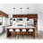 9" Black Pendant Light – Farmhouse Industrial Dome Fixture with 1-Light E26 Bulb Base for Kitchen Island or Dining Room – Adjustable Hanging Height, LED Compatible