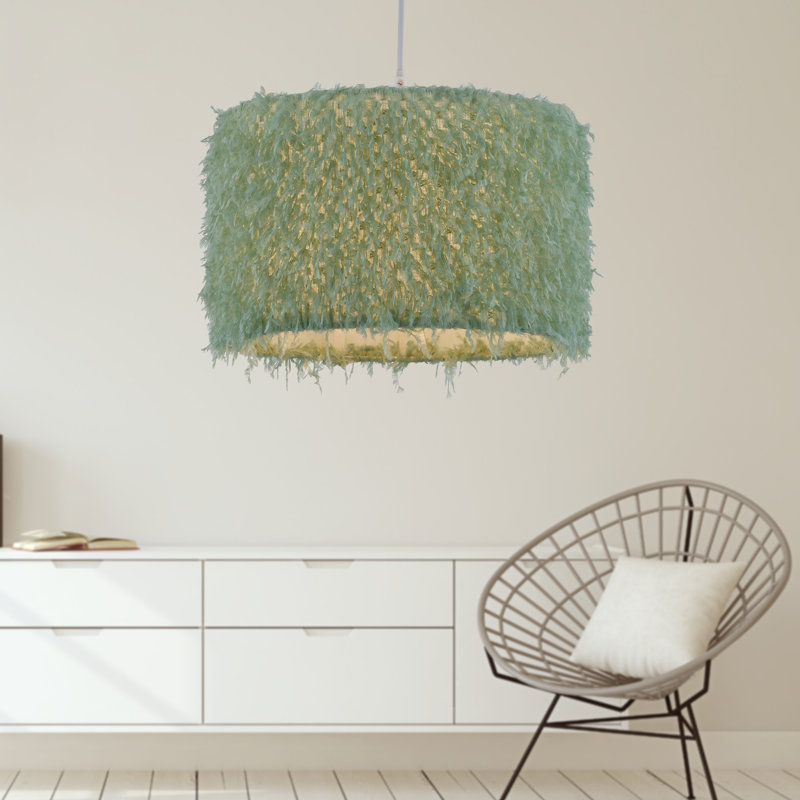 20cm H Polyester Lamp Shade, Green