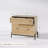 3-Drawer Wood Rattan Dresser with Metal Legs-495906040