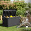 Boîte de rangement multifonctionnelle en résine - Rangement extérieur verrouillable avec support de couvercle hydraulique-130836022