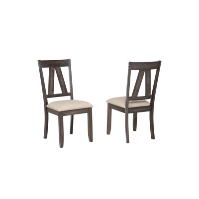 Avington Brown Wood Dinette Dining Room Side Chairs