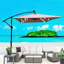 Parasol d'extérieur moderne à énergie solaire à DEL avec manivelle-97750699-119119960