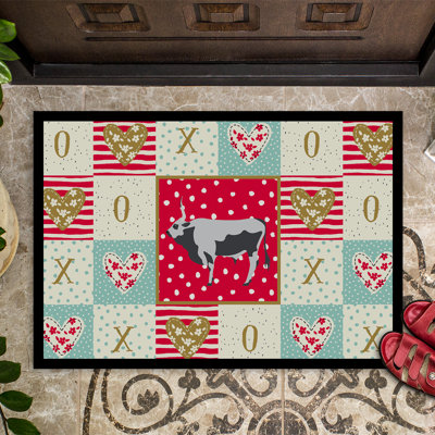 « hongroise », de vache love love 27 po x 18 po tapis anti-dérapant pour porte intérieur/extérieur Foulton