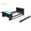 Lit de jour simple avec lit gigogne, bureau, lumière DEL et USB, noir, bleu-286808875-286808878