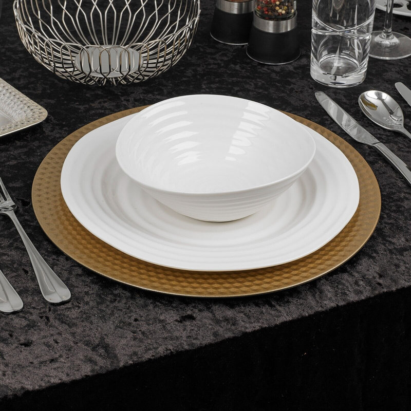 Alvert Melamine Geometric Charger