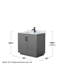 Ensemble de meuble-lavabo simple 36 po avec plateau en marbre Miranda-407610938-407610939