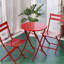 Ensemble bistro 3 pièces de table ronde pliable et chaises-1849683538