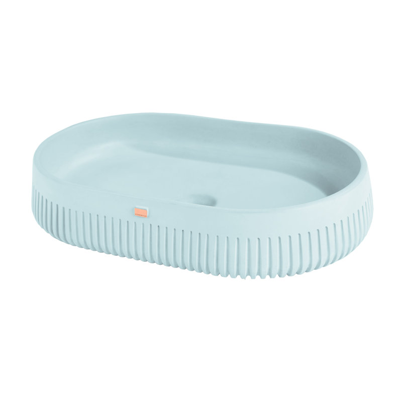 Papua 22.4'' L Bathroom Sink, Caribbean Blue
