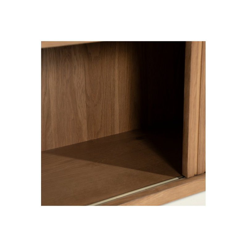 Milo Media Unit S, Brown, 17"H x 71"L x 17"W