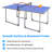 6Ft Mid-Size Table Tennis Table Foldable  And  Portable Ping Pong Table Set For Indoor  And  Outdoor Games With Net, 2 Table Tennis Paddles And 3 Balls