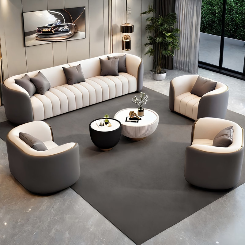 Canapé modulaire en similicuir 5 pièces