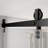 59" W x 75" H Single Sliding Frameless Shower Door, Barn-Style Matte Black Hardware, 5/16" (8mm) Clear Tempered Glass with Easy-Clean Coating, Reversible Left/Right Opening, 25" Walk-In Opening