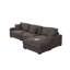 Canapé modulaire en chenille 5 pièces Khailey-102507353
