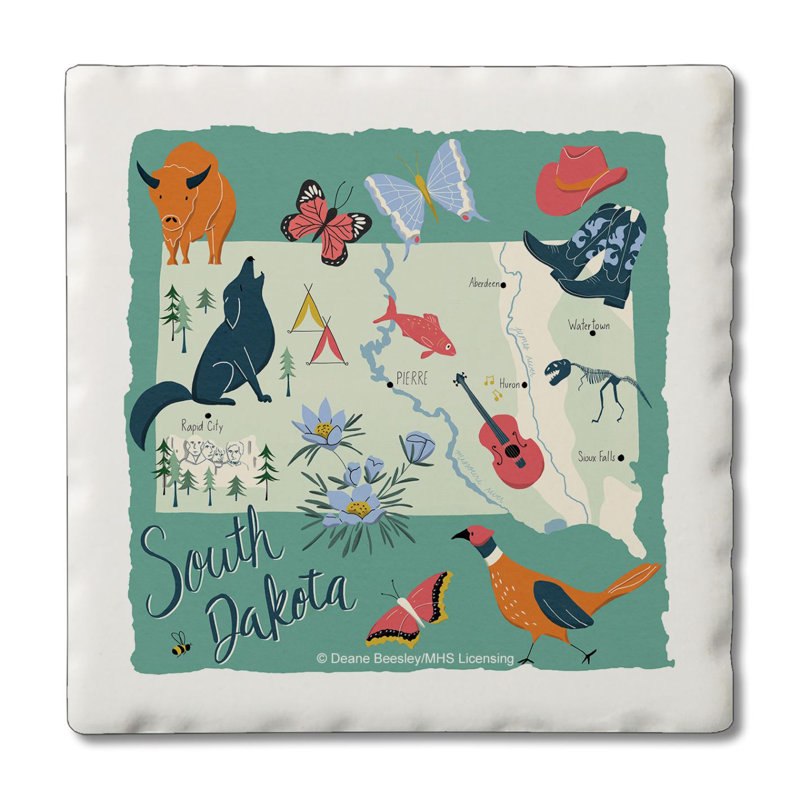 Paquet de 4 sous-verres South Dakota Home