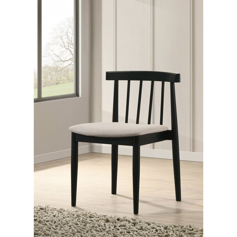 Chaise d'appoint rembourrée Cullen (ensemble de 2), Noir