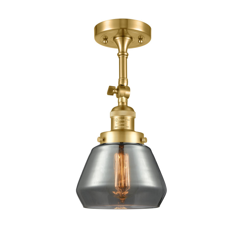 Chill Armed Sconce, Smoked, Satin Gold