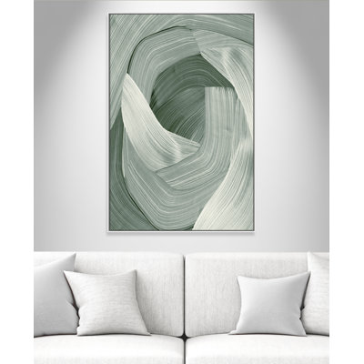 «Wyn Enriched Emerald - Floater Frame», reproduction d'impression sur toile