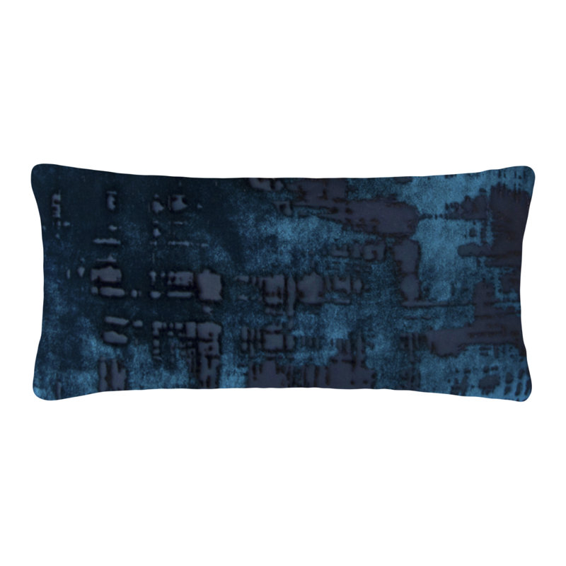 Brushstroke Mini Rectanlge Pillow Cover & Insert (Set of 2), Cobalt Black