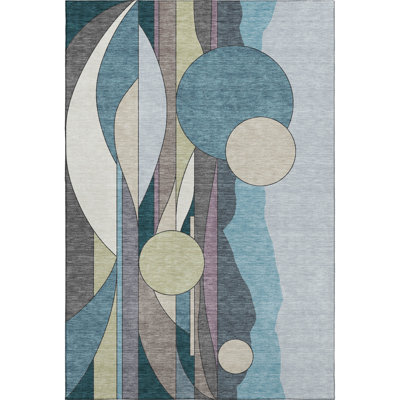 Premium Machine Washable Mayfield AMF2252 Modern Rug
