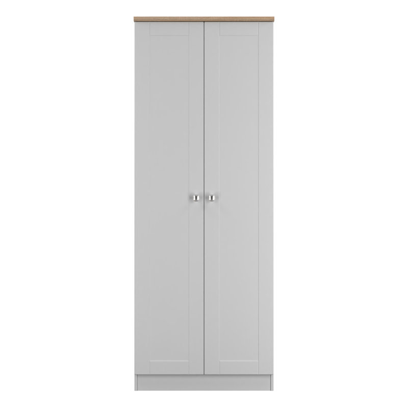 Agyen Manufactured Wood Wardrobe, Grey Ash