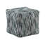 Repose-pieds rembourré en tissu multicolore Modern