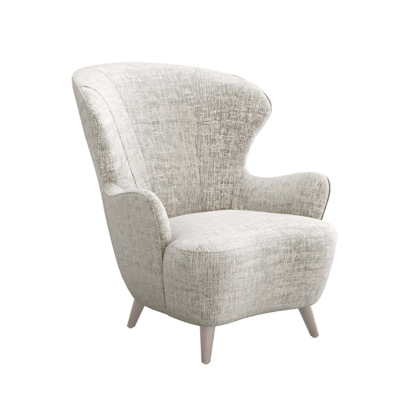 Ollie Wingback Chair, Light Grey, Storm
