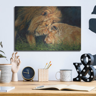 «Lion Love2» par David Stribble, art mural en métal