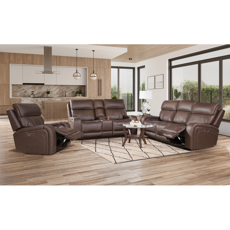 Borovnice Walnut Dual Power Recliner W Popout Cup Holders