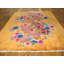 Beautiful Yellow Color Antique Geometric Floral Design Chinese Art Deco Rug