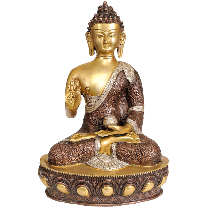 Lord Buddha In Vitarka Mudra (robes décorées avec les dragons)