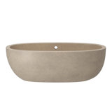 Avalon NativeStone Freestanding Soaking Cement Bathtub
