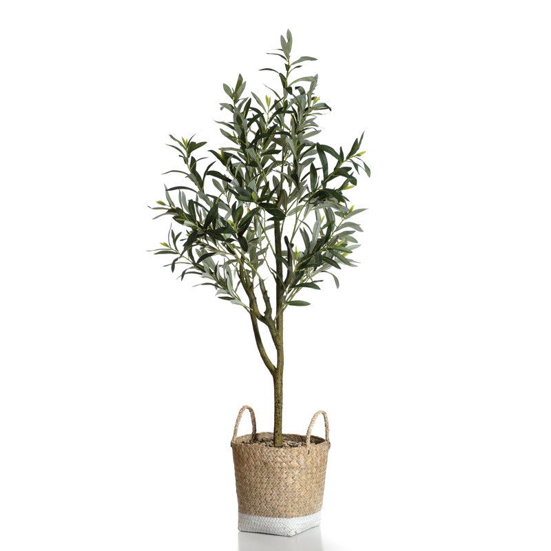 140cm Faux Olive Tree in Basket