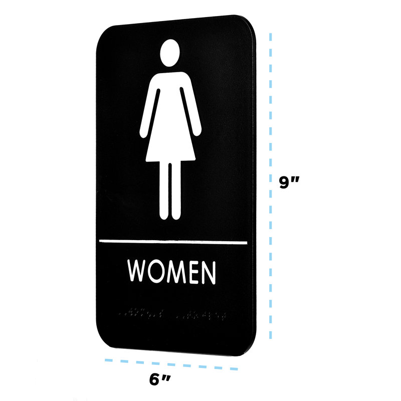 Enseigne à toilettes braille