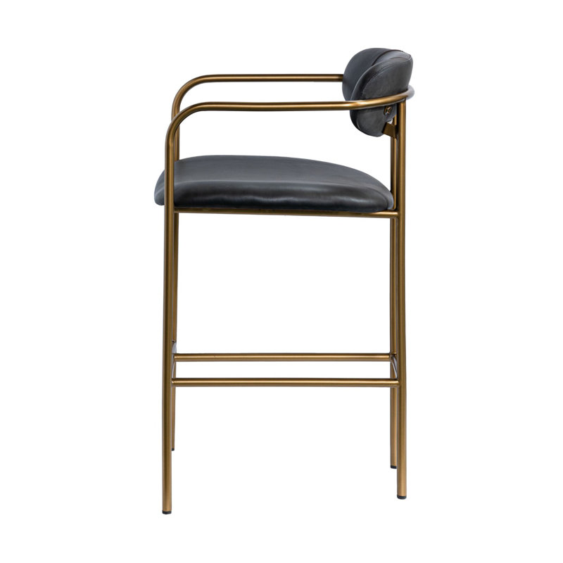 Tabouret en tissu Biélorussie, Doré, Noir