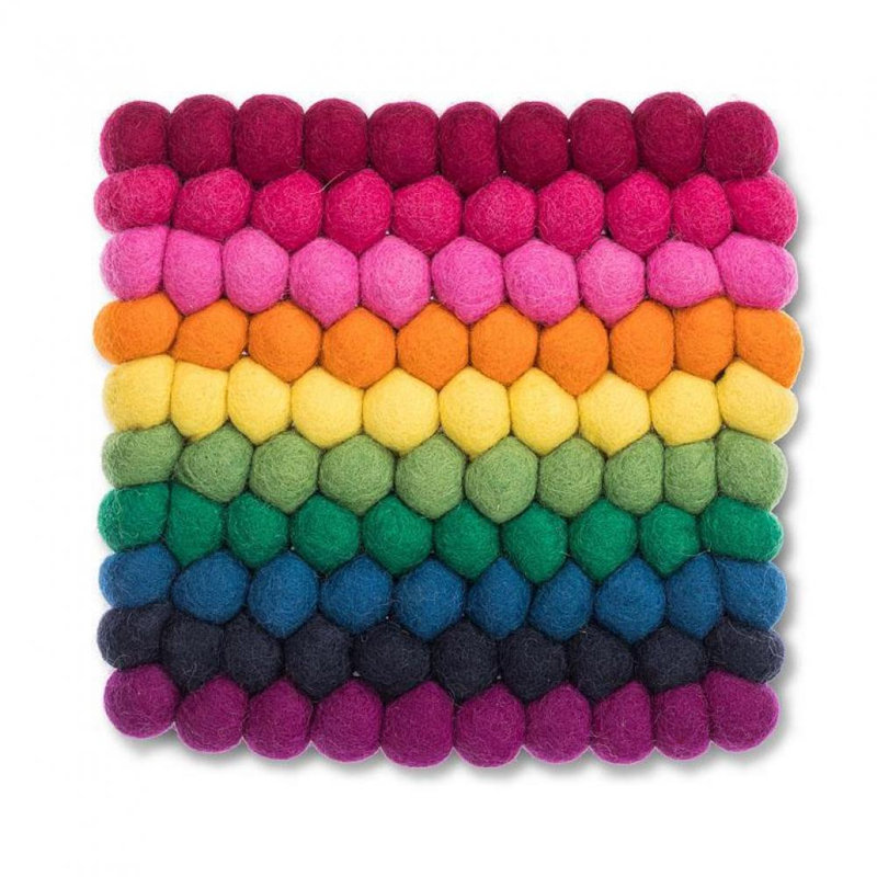 Ensemble de sous-verres à rayures 4 pièces