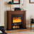 Walnut Solid Wood Electric Fireplace