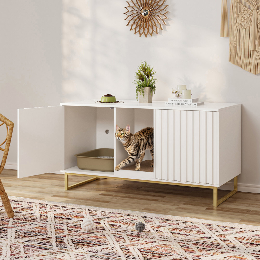 Faaris Engineered Wood Litter Box Enclosure Tucker Murphy Pet™