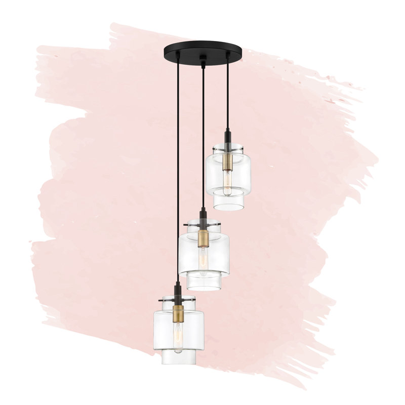 Luminaire suspendu géométrique à 3 lumières Dellarae