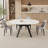 5 Pieces Dining Table Set, Expandable Dining Table With 4 Cushioned Dining Chairs