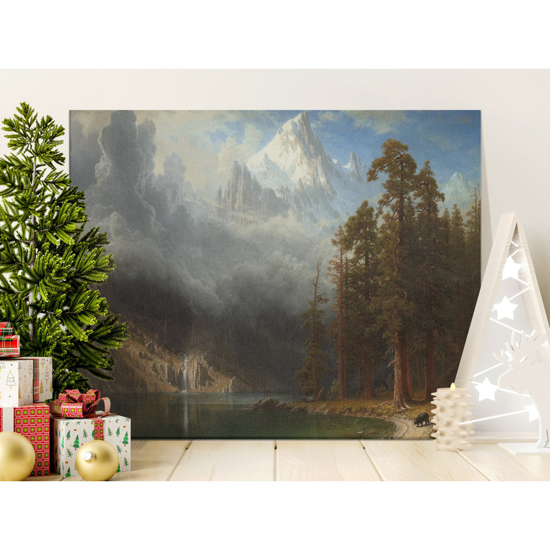Mountain Lake Canvas Wall Art, Albert Bierstadt Painting, Gallery Wrapped Canvas, Ready to Hang, Archival Quality, Landscape Canvas Print