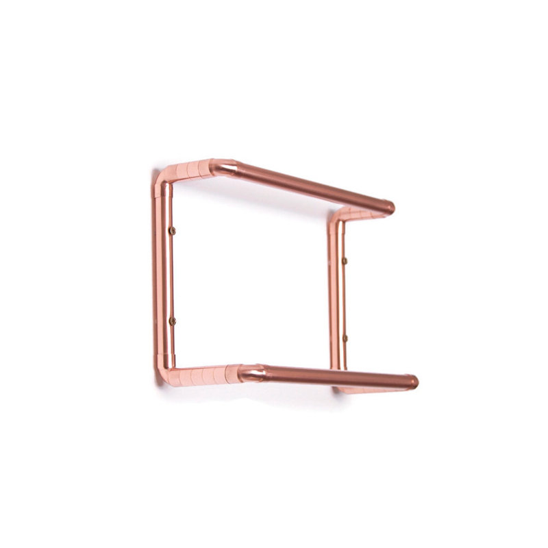 QuirkHub Degree Wall Mounted Towel Rail, 19cm H x 40cm W x 10cm D