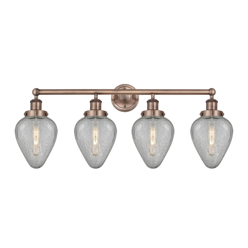 Éclairage pour meuble-lavabo à 4 lumières à intensité variable Ameet, Cuivre antique