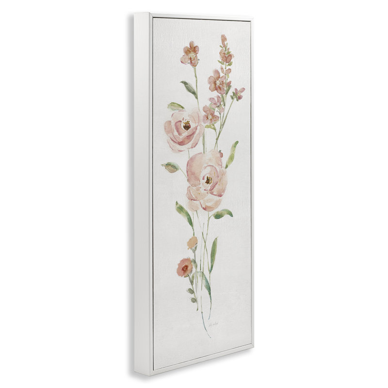 Dessin de giclée encadré gris pastel par Sally Swatland, Estampe numérique encadrée blanc bord de mer, H 24 po x l 10 po