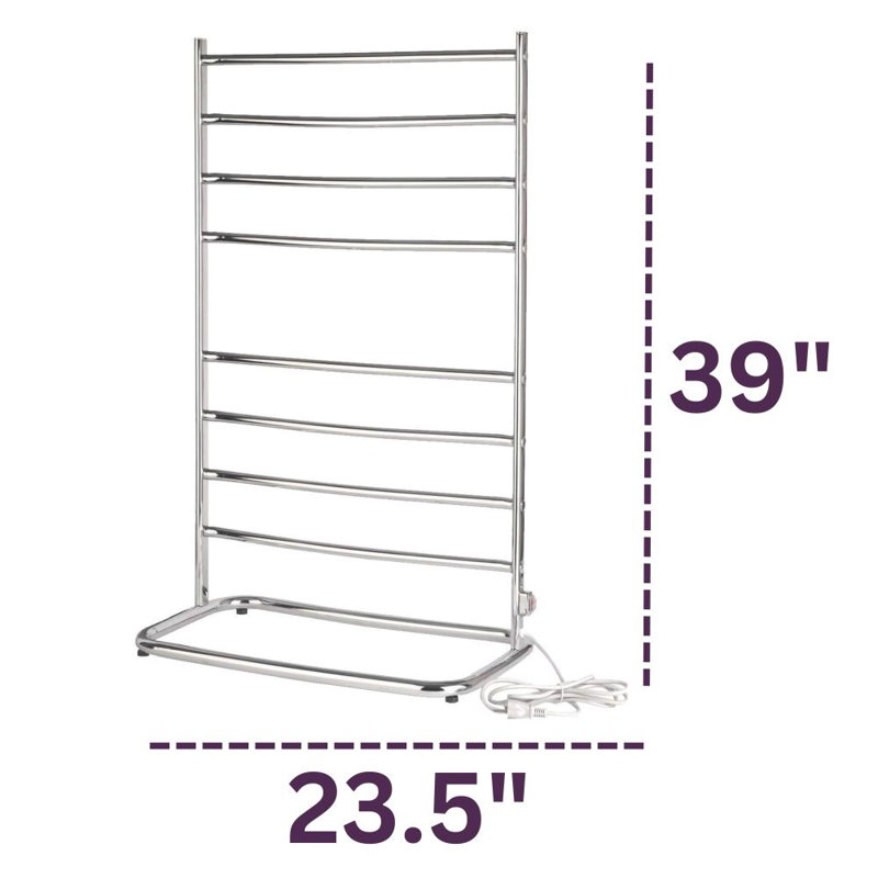 Chauffe-serviettes électrique Warmrails Hyde Park, Nickel