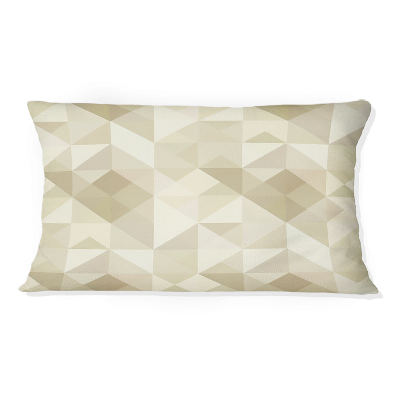 Coussin lombaire beige moderne Modern Triangle II